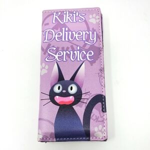 KIKI'S DELIVERY SERVICE PURPLE BI-FOLD WALLET BLACK CAT CARD ID HOLDER ANIME
